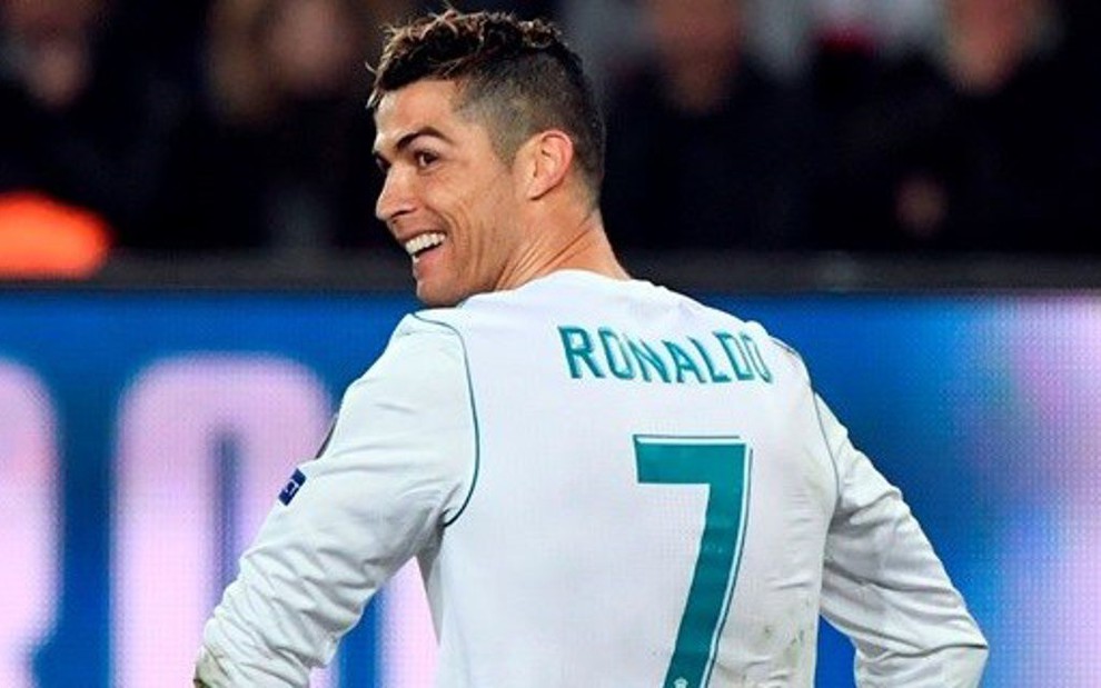 O português Cristiano Ronaldo na vitória do Real Madrid sobre Paris Saint-Germain ontem (6) - Divulgação/Uefa
