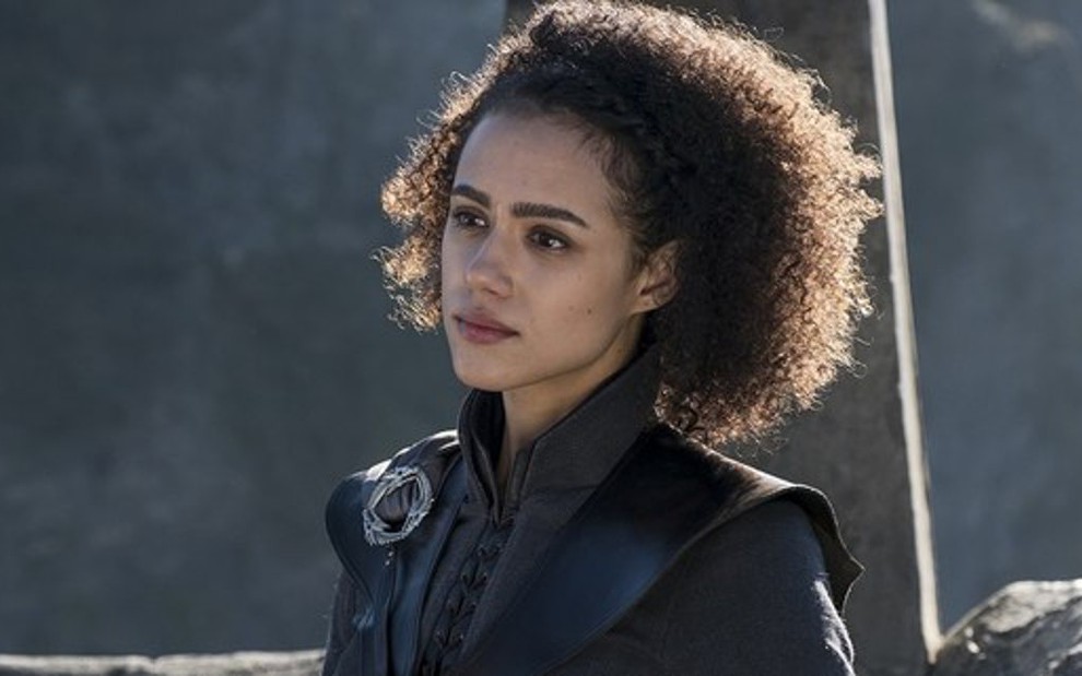 Nathalie Emmanuel em Game of Thrones; de coadjuvante da HBO para protagonista de minissérie da Hulu - Divulgação/HBO
