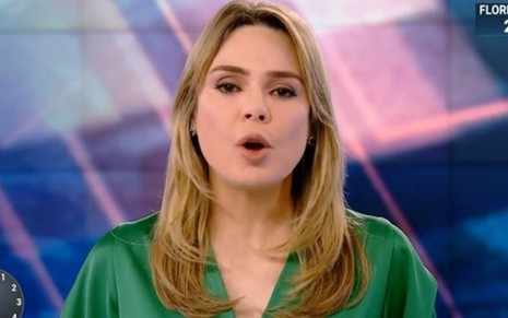 Rachel Sheherazade na edição de quinta-feira (8) do SBT Brasil; jornalista foi suspensa por Silvio Santos - REPRODUÇÃO/SBT