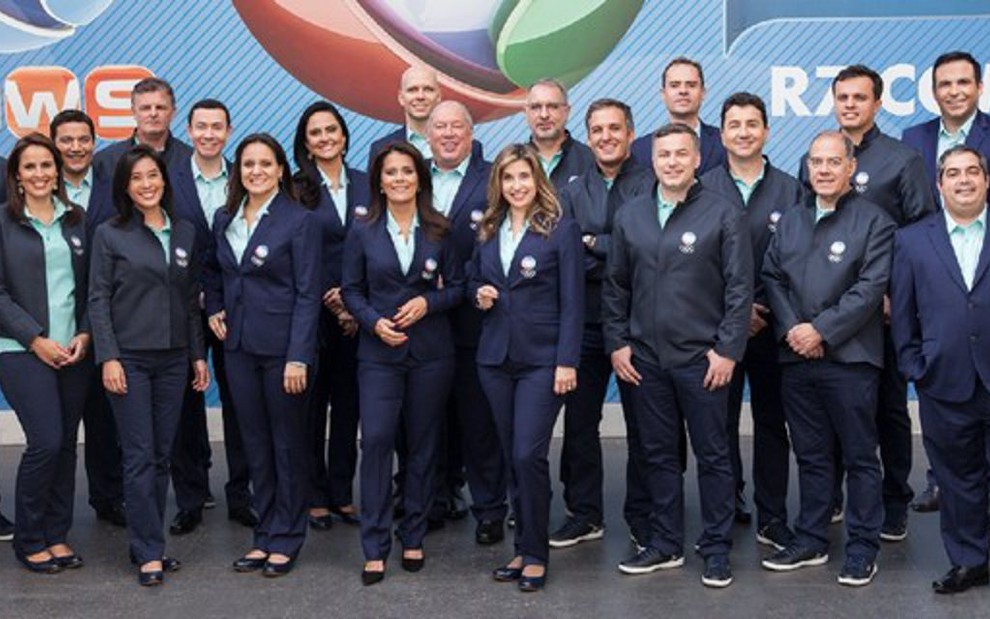 Parte da equipe que a Record enviará de São Paulo para cobrir a Olimpíada do Rio Janeiro - Edu Moraes/TV Record