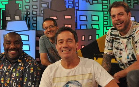 Ângelo Campos, Ricardinho Mendonça, Tatola Godas e Dennys Motta apresentam o Encrenca na RedeTV! - REPRODUÇÃO/FACEBOOK