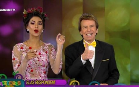 Flávia Noronha e Nelson Rubens apresentam o programa Bastidores do Carnaval na RedeTV! - Imagens: Reprodução/RedeTV!