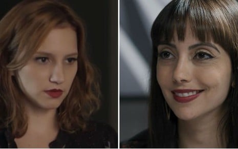 Vanessa (Lorena Comparato) e Bianca (Mariana Vaz) formarão casal em Rock Story - Montagem/Divulgação/TV Globo