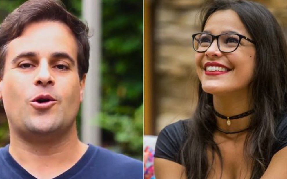 Rodrigo Scarpa, o Vesgo do Pânico, e Emilly Araújo, vencedora do BBB17 negociam com a Record - REPRODUÇÃO/YOUTUBE e PAULO BELOTE/TV GLOBO