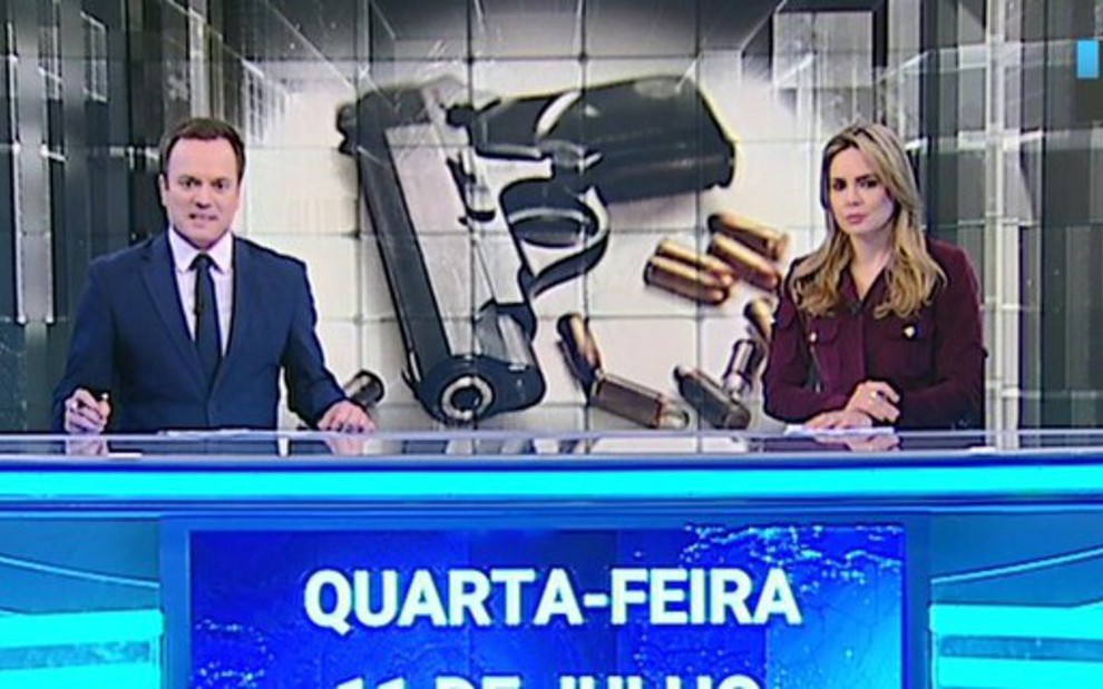 Marcelo Torres e Rachel Sheherazade no SBT Brasil de quarta (11): jornalismo policial não deu certo - REPRODUÇÃO/SBT