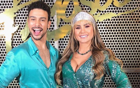 Sérgio Malheiros e Natacha Horana na primeira participação da dupla na Dança dos Famosos - DIVULGAÇÃO/TV GLOBO