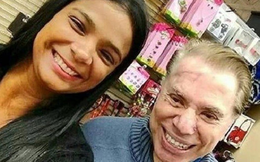 Silvio Santos com fã em rede social em janeiro: cicatriz na testa chamou a atenção - Imagens: Reprodução/Instagram