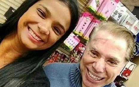 Silvio Santos com fã em rede social em janeiro: cicatriz na testa chamou a atenção - Imagens: Reprodução/Instagram