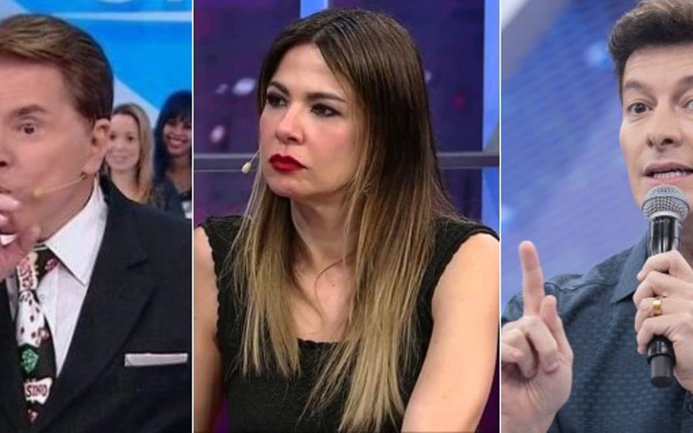 Silvio Santos, Luciana Gimenez e Rodrigo Faro: emissoras terão receita de R$ 130 milhões - Fotos Divulgação