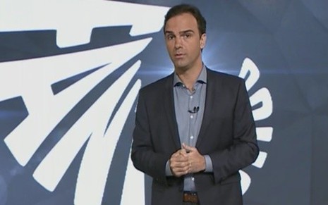 O apresentador Tadeu Schmidt na edição de ontem do Fantástico; pior ibope em 18 meses - Reprodução/TV Globo