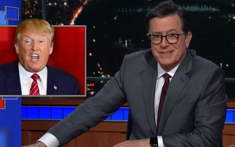 O comediante Stephen Colbert massacra Donald Trump em edição de talk show líder de audiência nos EUA - Reprodução/CBS