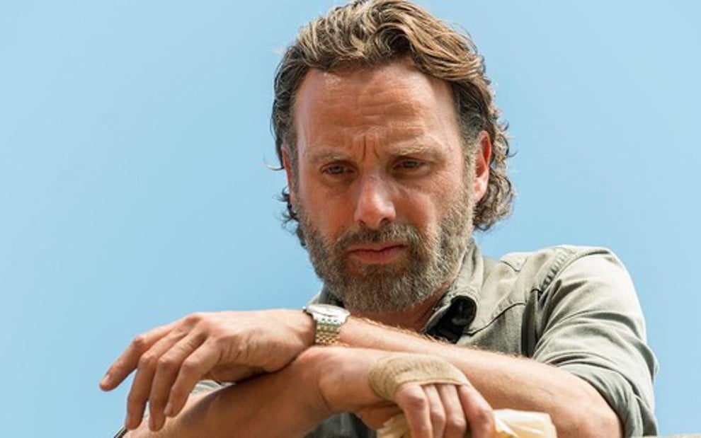 Andrew Lincoln em The Walking Dead; ator britânico deixará a série zumbi após a nona temporada   - Imagens: Divulgação/AMC