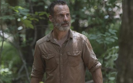 O ator Andrew Lincoln no quarto episódio da nona temporada de Walking Dead, o penúltimo do xerife - Divulgação/AMC