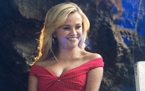 A atriz Reese Witherspoon durante gravação de episódio da comédia Mindy Project - Reprodução/Instagram