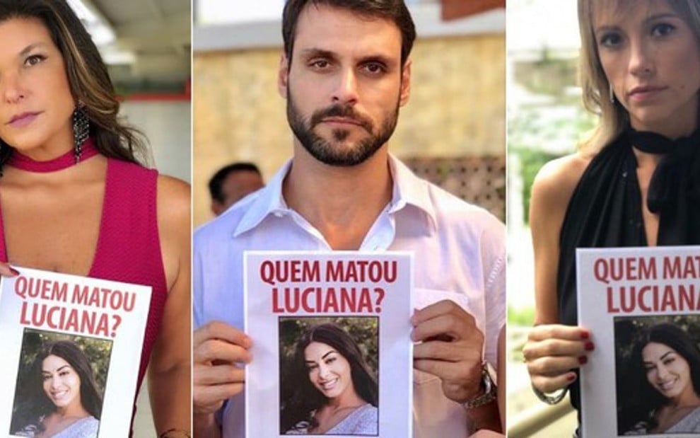 Cristiana Oliveira, Felipe Cunha e Juliana Didone deixaram seus fãs confusos com anúncio de morte em Topíssima - FOTOS: REPRODUÇÃO/INSTAGRAM