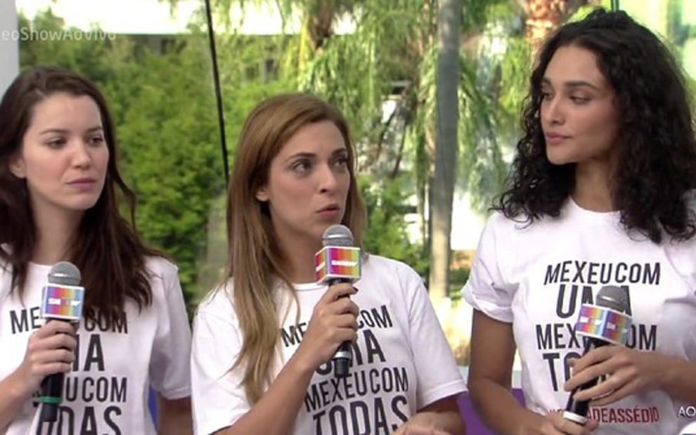 Natalia Dill, Júlia Rabello e Débora Nascimento no Vídeo Show desta terça-feira (4) - Reprodução/TV Globo