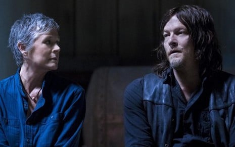 Melissa McBride e Norman Reedus no primeiro episódio da nona temporada de The Walking Dead - Divulgação/AMC