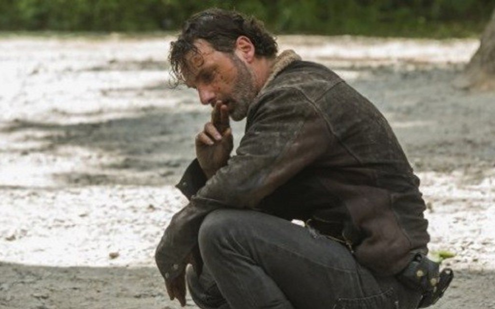 O ator Andrew Lincoln em The Walking Dead; série caminha a passos lentos e afugenta fãs - Divulgação/AMC