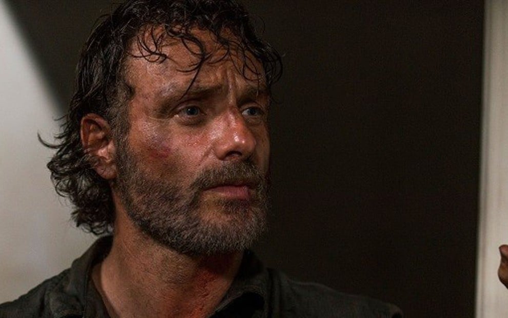 O ator Andrew Lincoln em cena do terceiro episódio da oitava temporada de Walking Dead - Divulgação/AMC