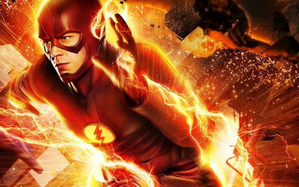 O ator Grant Gustin em imagem promocional de Flash; série continua no horário nobre da Warner - Divulgação/The CW
