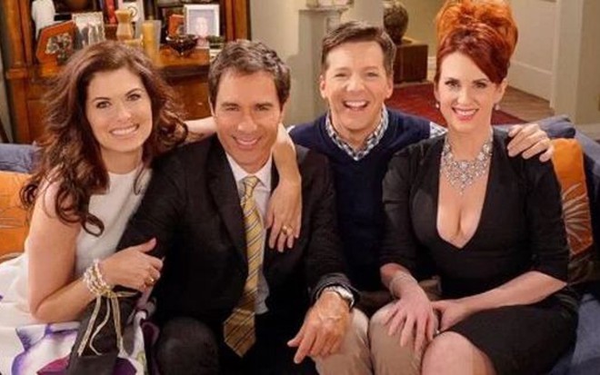 Debra Messing, Eric McCormack, Sean Hayes e Megan Mullally em cena da série original - Divulgação/NBC
