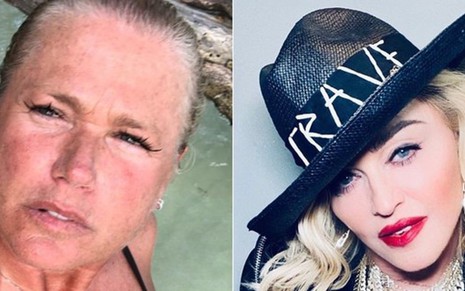 Xuxa e Madonna sofrem ataques constantes por seguidores que não aceitam que elas envelheceram - FOTOS: REPRODUÇÃO/INSTAGRAM