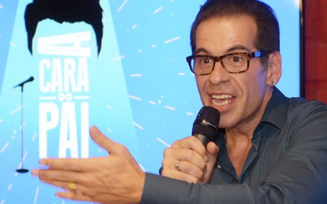 O ator Leandro Hassum durante a apresentação da série A Cara do Pai, que estreia dia 18 - Estevam Avellar/TV Globo