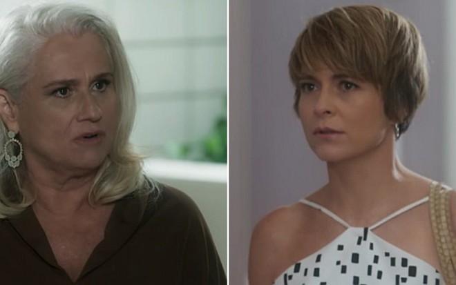 Vera Holtz e Cláudia Abreu em A Lei do Amor: vilã sai da cadeia para infernizar a mocinha - Reprodução/TV Globo