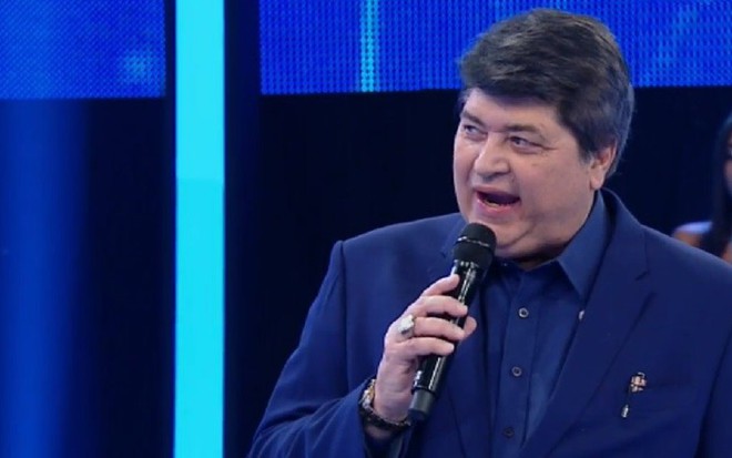 José Luiz Datena no programa Agora É Domingo: volta do jornalista não empolgou o público - REPRODUÇÃO/BAND