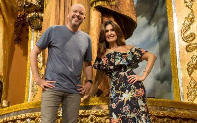 Alex Escobar e Fátima Bernardes apresentarão o desfile das escolas de samba do Grupo Especial do Rio de Janeiro - JOÃO COTTA/TV GLOBO