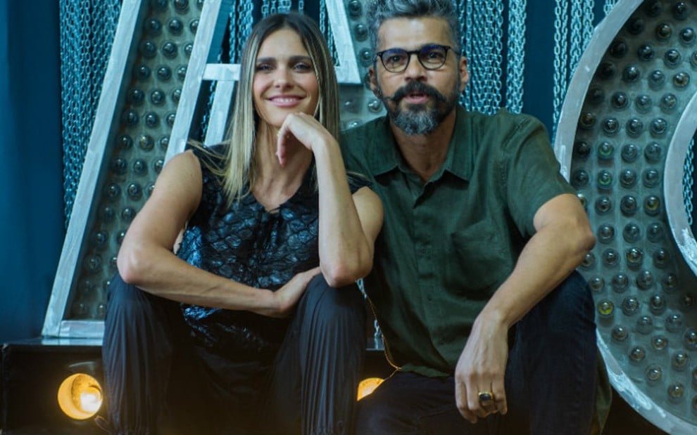 Fernanda Lima ao lado de Antonio Amâncio, criador do programa Amor & Sexo, da Globo - Raquel Cunha/TV Globo