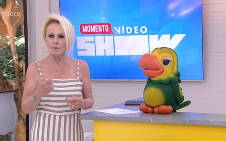 Ana Maria Braga anuncia o Momento Vídeo Show durante o programa desta quarta-feira (30) - REPRODUÇÃO/TV GLOBO