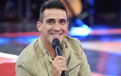 André Marques durante a apresentação da segunda temporada de The Voice Kids, na Globo - Mauricio Fidalgo/TV Globo