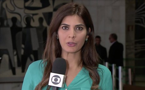 A jornalista Andréia Sadi em participação no Jornal Hoje: repórter recusou convite da CNN Brasil - Reprodução/TV Globo