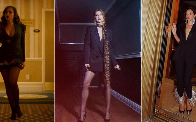Anitta no clipe Downtown, Marina Ruy Barbosa e Bruna Marquezine em eventos: blazer com proposta sexy - REPRODUÇÃO/YOUTUBE/INSTAGRAM
