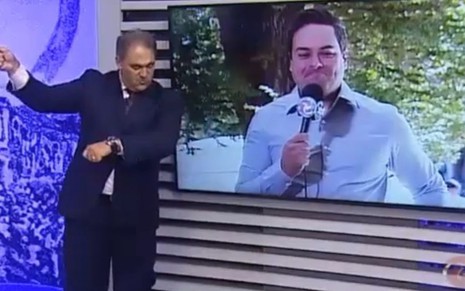 Repórter Rafael Martins (à dir.) pediu para sair do Alterosa Alerta após comentário racista de apresentador  - REPRODUÇÃO/SBT
