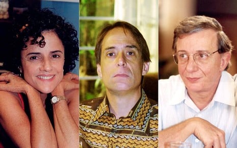 Montagem com fotos de Marco Nanini, Marieta Severo e Pedro Cardoso, atores que fizeram A Grande Família