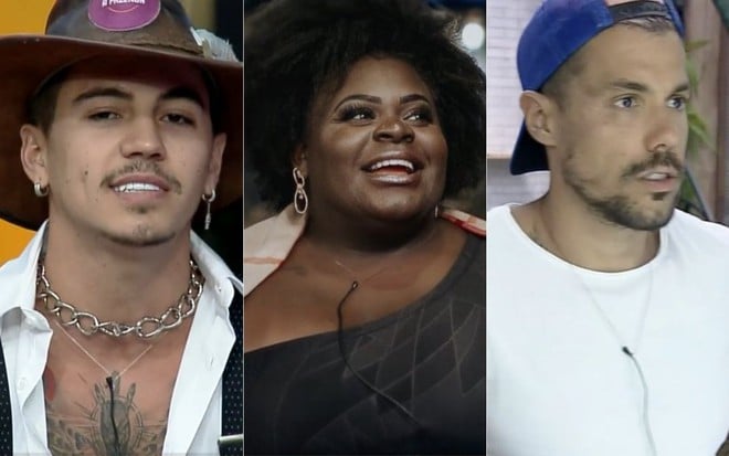 Montagem com imagens de Biel, Jojo Todynho e Lipe Ribeiro, da esquerda para a direita