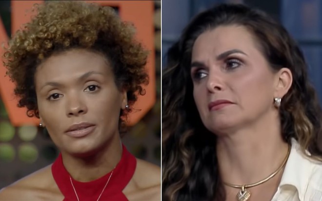 Montagem com Lidi Lisboa e Luiza Ambiel em A Fazenda 12