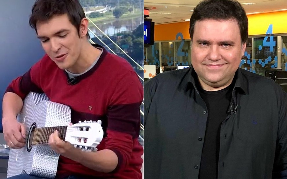 Apresentador toca violão no Bom Dia SP em homenagem a Rodrigo Rodrigues ·  Notícias da TV
