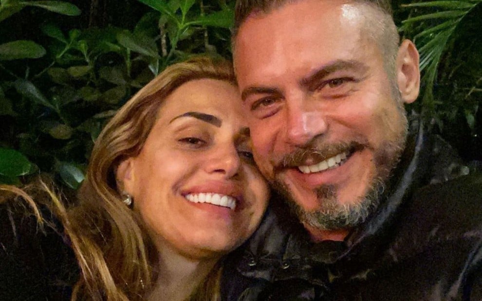 Andreia e Luigi Baricelli em foto para o Instagram em outubro de 2020