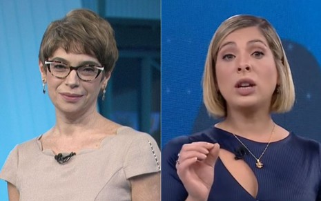 Montagem de fotos com Renata Lo Prete (na Globo) e Daniela Lima (na CNN Brasil)