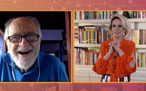 Ary Fontoura e Ana Maria Braga aparecem em videochamada no Encontro desta terça-feira (8)