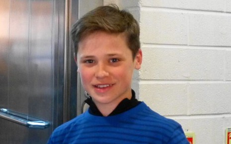 O ator Jack Burns, de 14 anos, em foto publicada por sua escola de balé escocesa no Facebook 