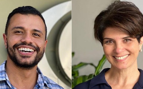 Montagem do youtuber Bruno Ferreira (à esquerda) e da apresentadora Mariana Godoy (à direita) em fotos publicadas no Instagram