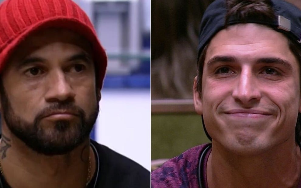 Montagem de fotos com Hadson Nery e Felipe Prior, que estão no paredão do BBB20