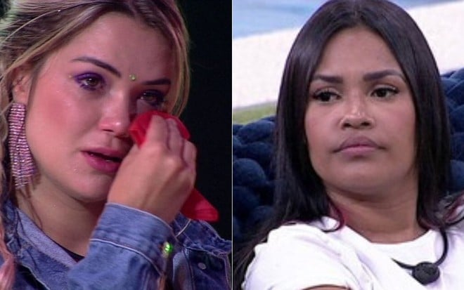 Montagem de fotos com Marcela e Flayslane, que estão no paredão do BBB20