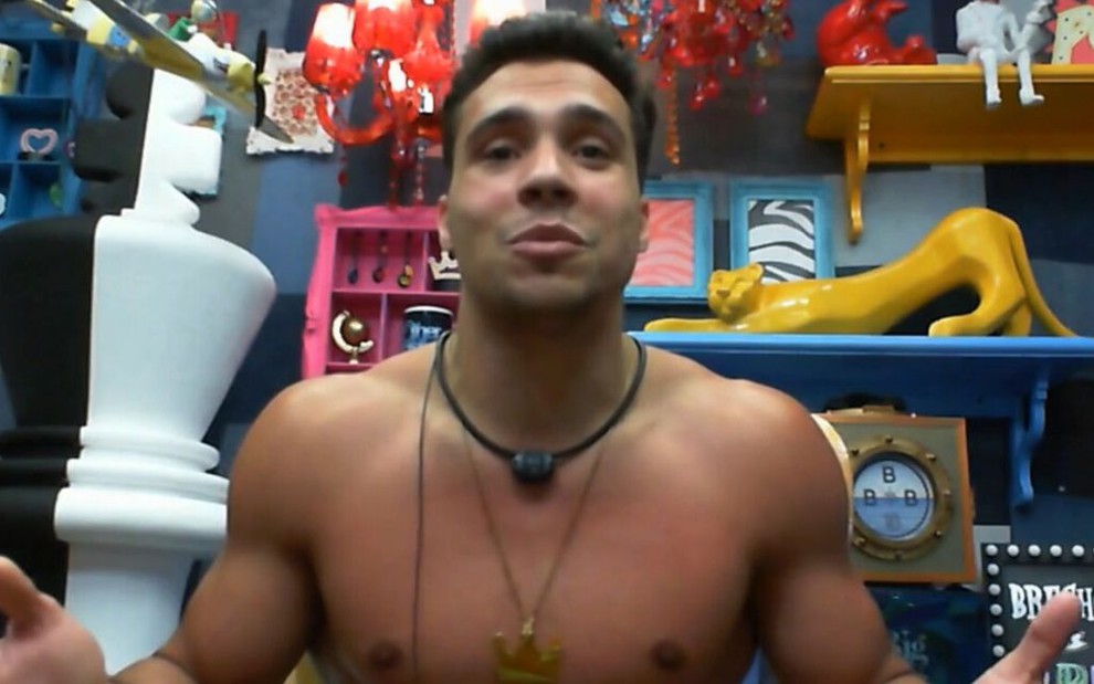 Petrix em participação no confessionário do Big Brother Brasil 20