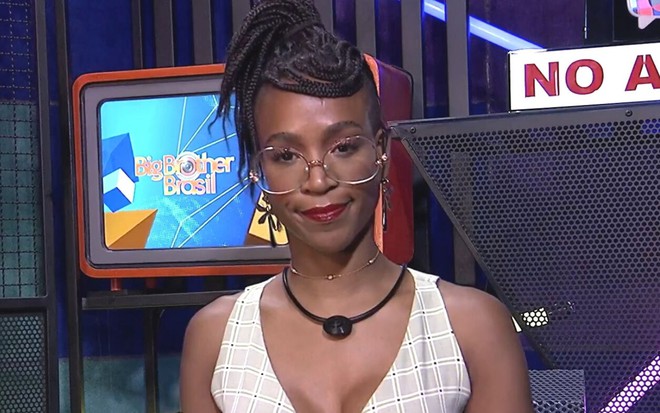 Karol Conká em votação no confessionário do BBB21, da Globo