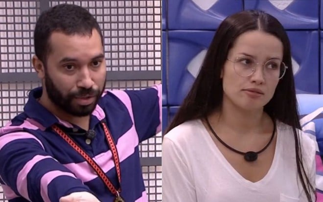 Montagem com imagens de Gilberto Nogueira (à esq.) e Juliette Freire no BBB21